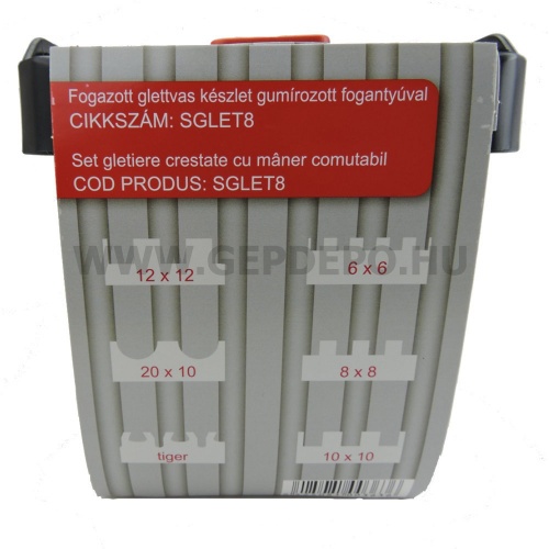 Diatech fogazott glettvas készlet - 130 x 280 mm, 8 részes
