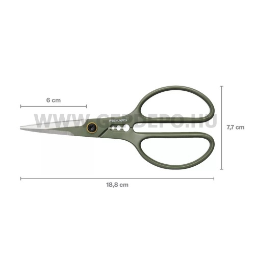 Fiskars Urban Gardening virágvágó olló, tárolóval