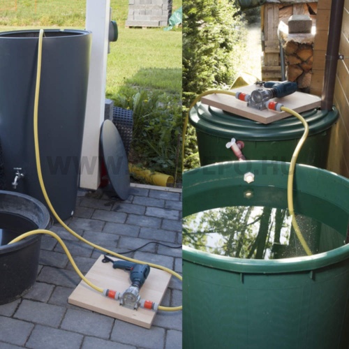 wolfcraft fúrógépbe fogható házi vízmű 3000 l/h S=8mm fémházas