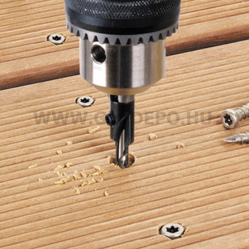 wolfcraft Elöfúró süllyesztövel 3.5-5mm 45°