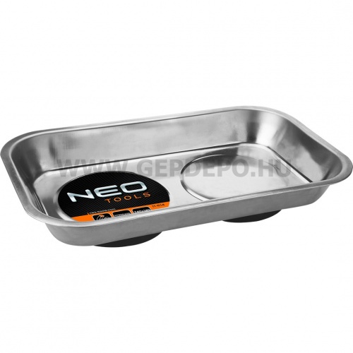NEO TOOLS rozsdamentes acél mágneses tálca 245x145 mm