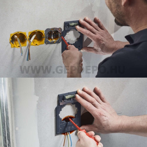 wolfcraft Gipszkartondoboz beépítö készlet elektromos szereléshez, 3 részes