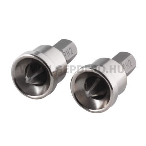 wolfcraft 2db csavarozó bit Solid 25mm Philips PH2 gipszkartonhoz mélységstopos