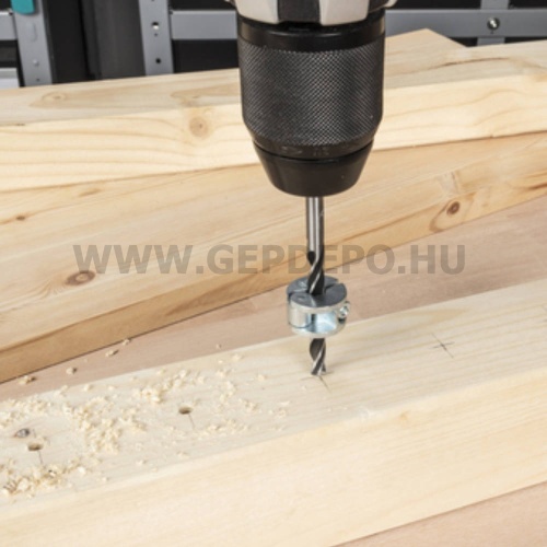 wolfcraft Tiplizöfúró mélységstoppal O10mm