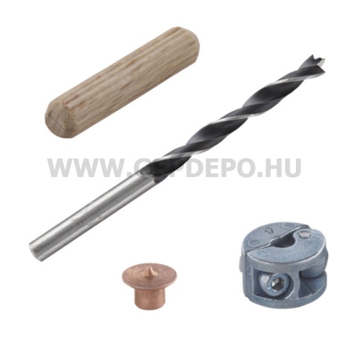 wolfcraft Fatipli készlet jelölövel, fúróval, mélységállítóval 8mm