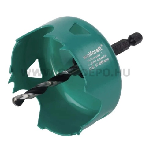 wolfcraft Lyukfürész központfúróval, szénacél, O60mm