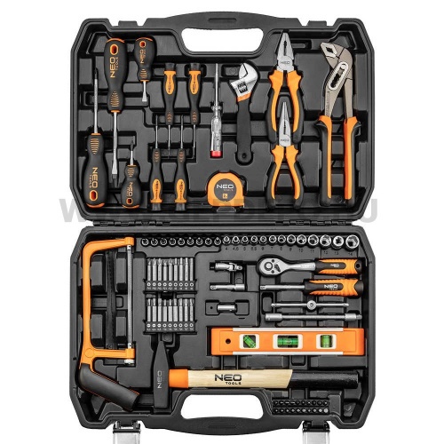 NEO TOOLS általános szerszámkészlet kofferben, 88 részes