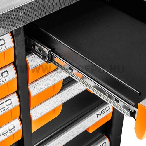 NEO TOOLS Prémium felszerelt műhelykocsi 12 fiókkal, 359 szerszámmal