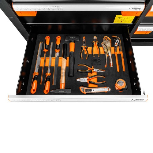 NEO TOOLS Prémium felszerelt műhelykocsi 12 fiókkal, 359 szerszámmal