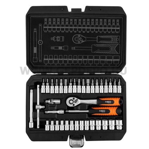 NEO TOOLS 1/4" dugókulcskészlet 38 részes