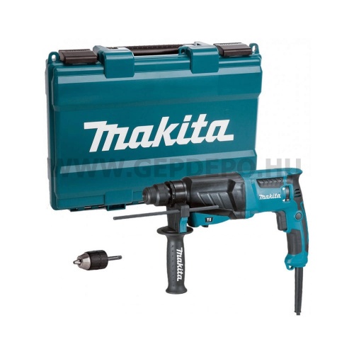 Makita HR2630X7 SDS-Plus fúró-vésőkalapács + SDS-Plus gyorstokmánnyal (Sérült csomagolás)