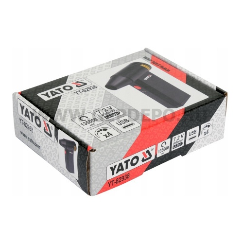 Yato hordozható légfúvó 4,0Ah / 7,2V USB