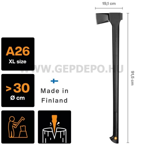 Fiskars A26 rönkhasító fejsze 1830g
