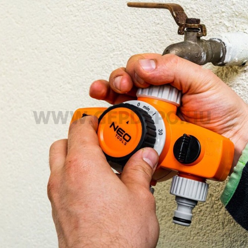 NEO Mechanikus öntözőidőzítő óra, 3 utas, max.120perc