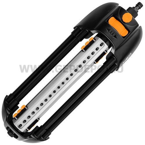 NEO Négyszögesőztető, billenő, öntöző, 320 m2, 20 fúvóka, sugárerő állítás, egyéni fúvokaszabályzás