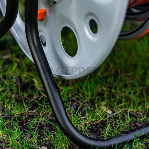 NEO Tömlődob, fém, tömlőméret: 1/2" max100m, 3/4" max30 m