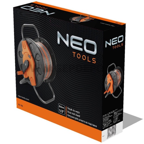 NEO Tömlődob, műanyag, tömlőméret: 1/2" max60m, 3/4" max20 m