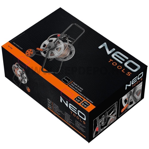 NEO Tömlőkocsi, tömlőméret: 1/2" max60m, 3/4" max20 m, tömlővezetővel