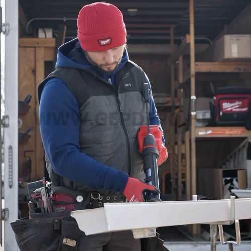 Milwaukee Cuffed Beanie piros kötött téli sapka