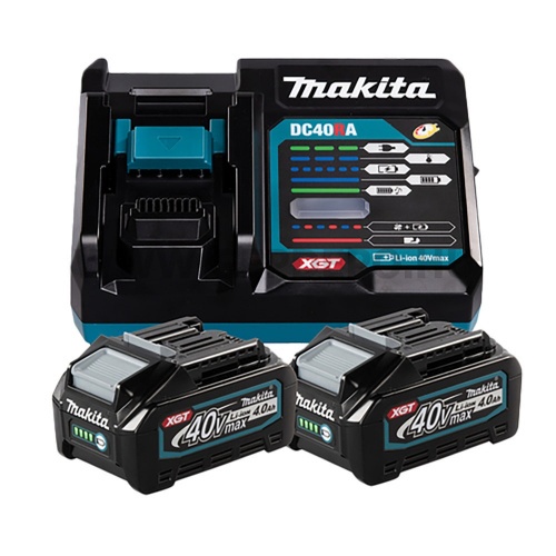Makita 2db BL4040 Li-ion akkumulátor 40V XGT 4,0Ah +DC40RA töltő
