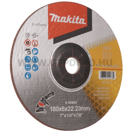 Makita csiszolótárcsa inoxhoz 180x6mm