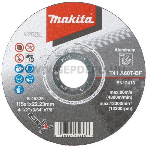Makita vágótárcsa alumíniumhoz 115x1,0mm