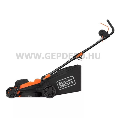 Black+Decker elektromos fűnyíró 1400W, 340mm, 30L-es gyűjtőkosár