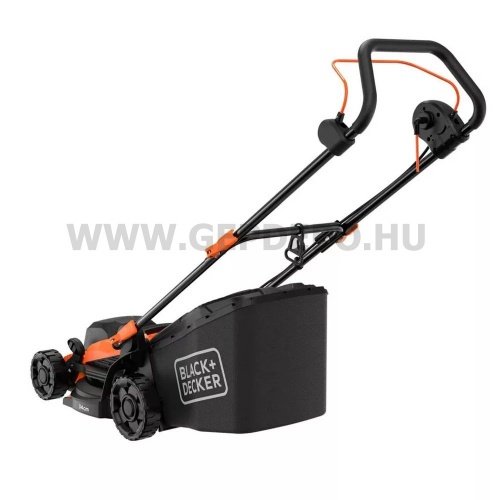 Black+Decker elektromos fűnyíró 1400W, 340mm, 30L-es gyűjtőkosár