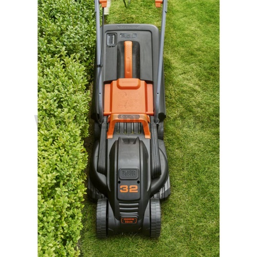 Black+Decker elektromos fűnyíró 1000W, 320mm, 35L-es gyűjtőkosár