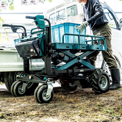 Makita DCU601Z akkus anyagmozgató talicska plató felépítménnyel 300 kg 2x18V LXT BL XPT