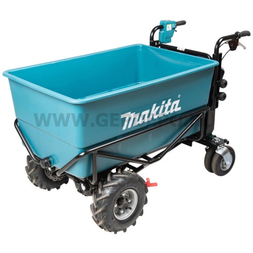 Makita DCU605Z akkus anyagmozgató talicska tartály felépítménnyel 300 kg 2x18V LXT BL XPT