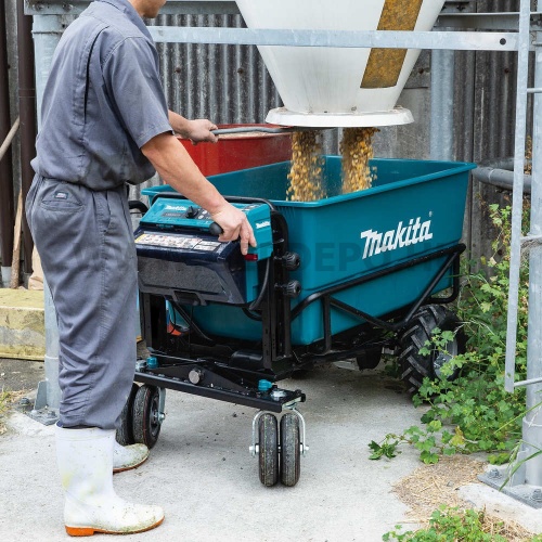 Makita DCU605Z akkus anyagmozgató talicska tartály felépítménnyel 300 kg 2x18V LXT BL XPT