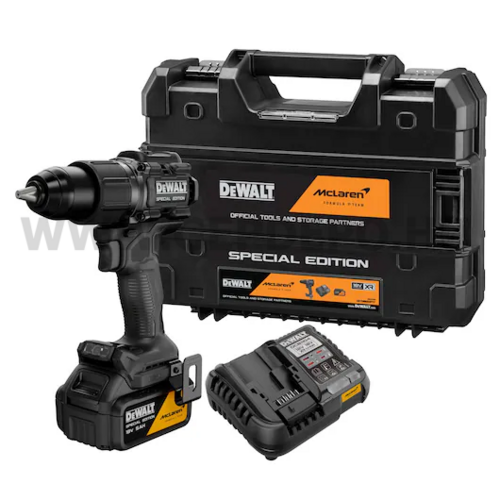DeWALT DCD86MP2T-QW McLaren 18V XR Li-ion akkumulátoros ütvefúró-csavarozó BL TSTAK kofferben