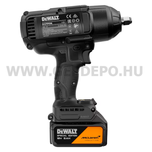 DeWALT DCF99MP2T-QW McLaren 18V XR Li-ion akkumulátoros ütvecsavarozó BL 1/2" TSTAK kofferben