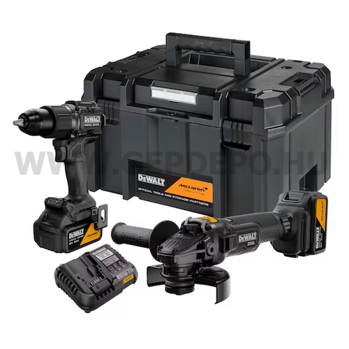 DeWALT DCK2223MP2T-QW McLaren18V XR Li-ion akkumulátoros gépszett TSTAK kofferben