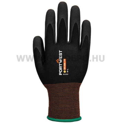 Portwest A373K8RM GP Grip 18 Latex Sandy kesztyű, fekete M