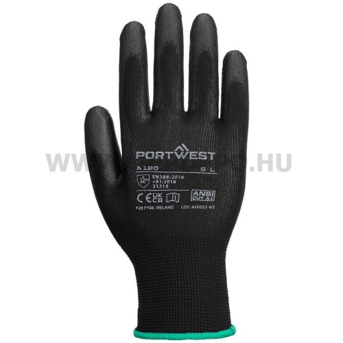 Portwest A120 PU tenyérmártott kesztyű, fekete - XL 10