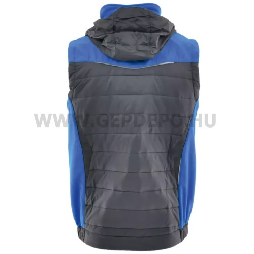 Sara Comfort Plus hybrid kapucnis bélelt mellény s.szürke - égkék S