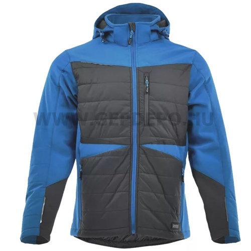 Sara Comfort Winter hybrid bélelt SoftShell kabát s.szürke - égkék M