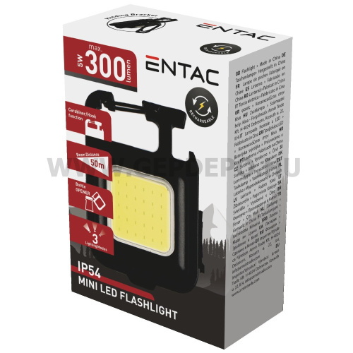 Entac Mini Kocka Kulcstartós Újratölthető 200mAh Elemlámpa
