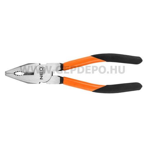 NEO TOOLS Kombinált fogó 180mm, Slim széria, keskenyített fogantyú