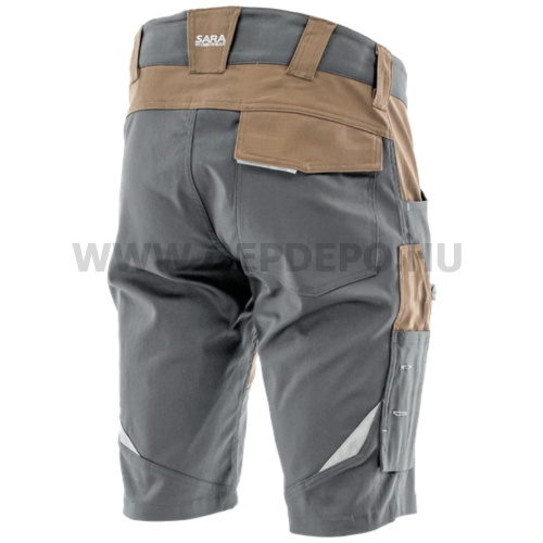 Rövidnadrág Sara Cottonflex szürke/barna - XXL