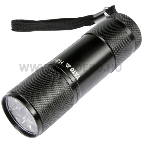 YATO Zseblámpa 3W 9 LED 3xAAA elem