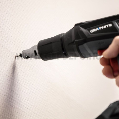 GRAPHITE Akkus szénkefementes gipszkarton csavarbehajtó ENERGY+ 18V, 0-4400 ford./perc, 1/4",géptest
