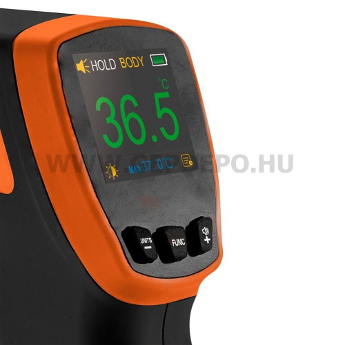 NEO TOOLS Infravörös hőmérő, 32-42.9°C, folyadék, levegő, test