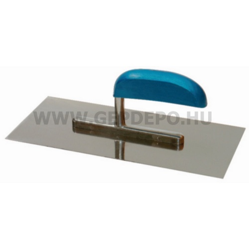 Bautool inox rozsdamentes glettelő fa nyéllel - 130 x 280 mm