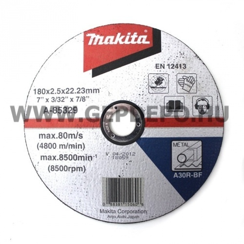 Makita A-85329 vágótárcsa fémhez 180mm