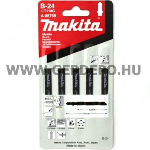 Makita HSS B-24 szúrófűrészlap FÉM, általános, TPI:32, 75 mm - 5 db (T118G)