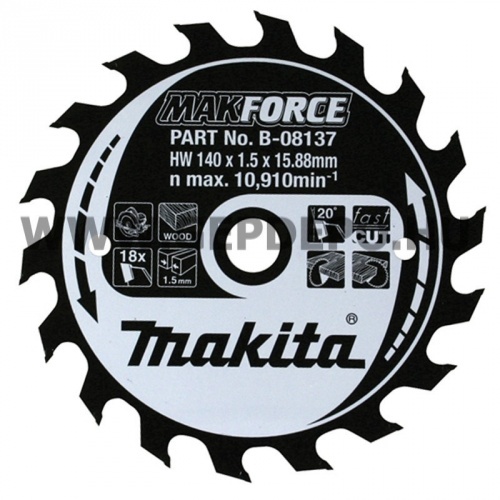 Makita Makforce körfűrészlap 140mm f:15,88 Z18