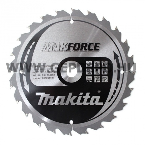 Makita Makforce körfűrészlap 185mm f:15,88 Z24